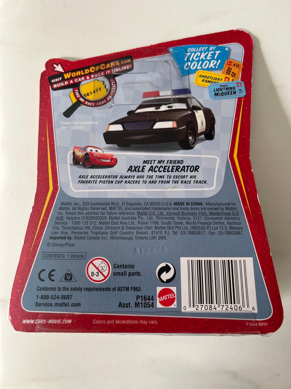 Easy Idle Pitty – Race O Rama – Disney Pixar Cars – Mattel – Neuf sous blister