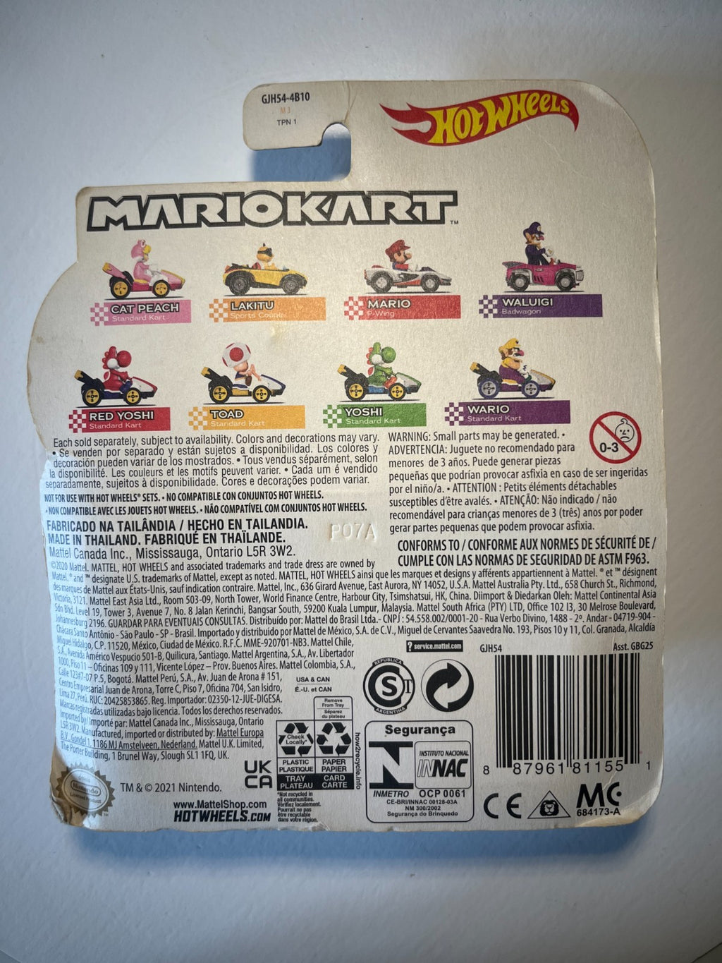 Waluigi Badwagon – Mario Kart Hot Wheels – Nintendo sous Blister