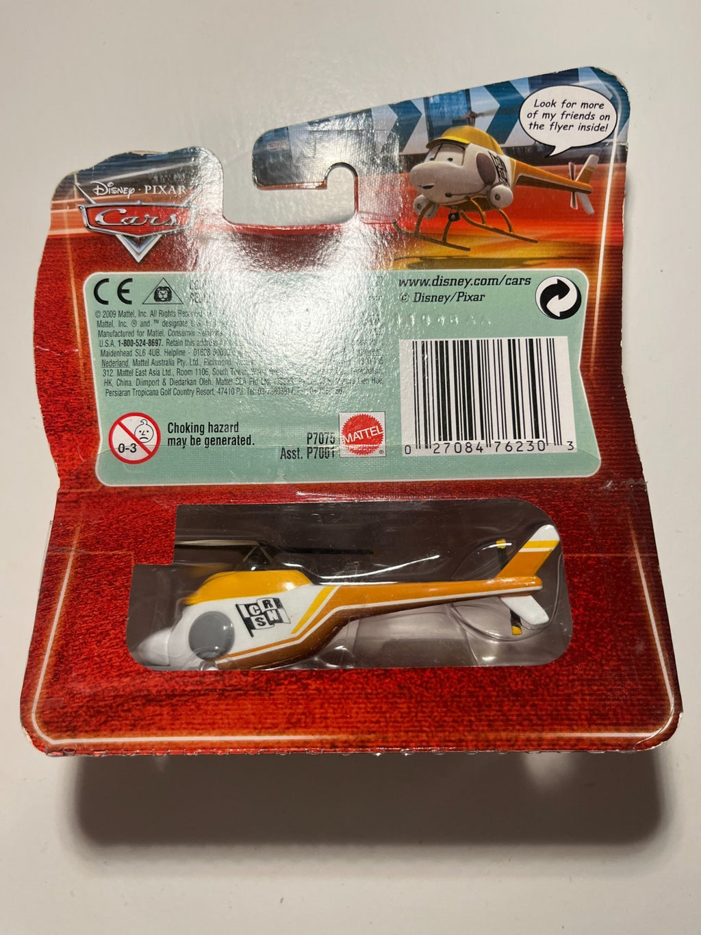 Hélicoptère Cars Disney Pixar Ron Hover avec yeux lenticulaires