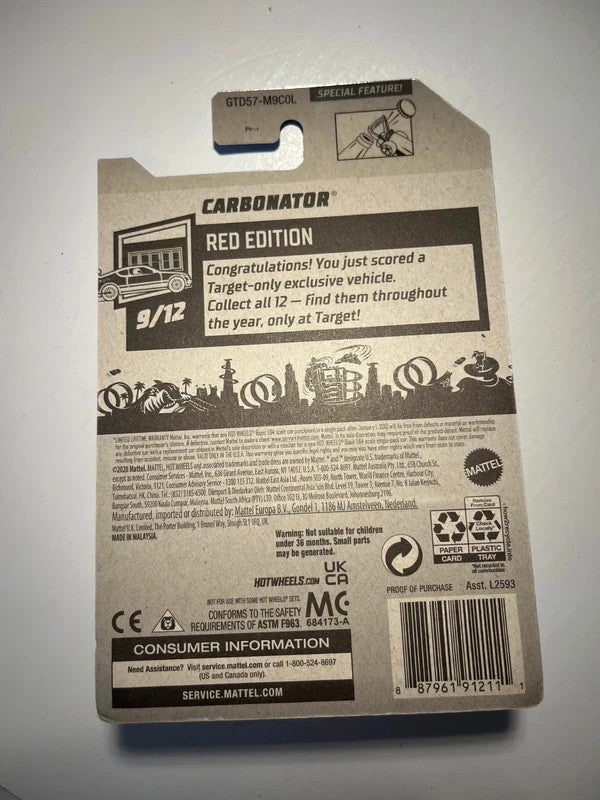 Hot Wheels Carbonator Red Edition 9/12 Target Exclusive