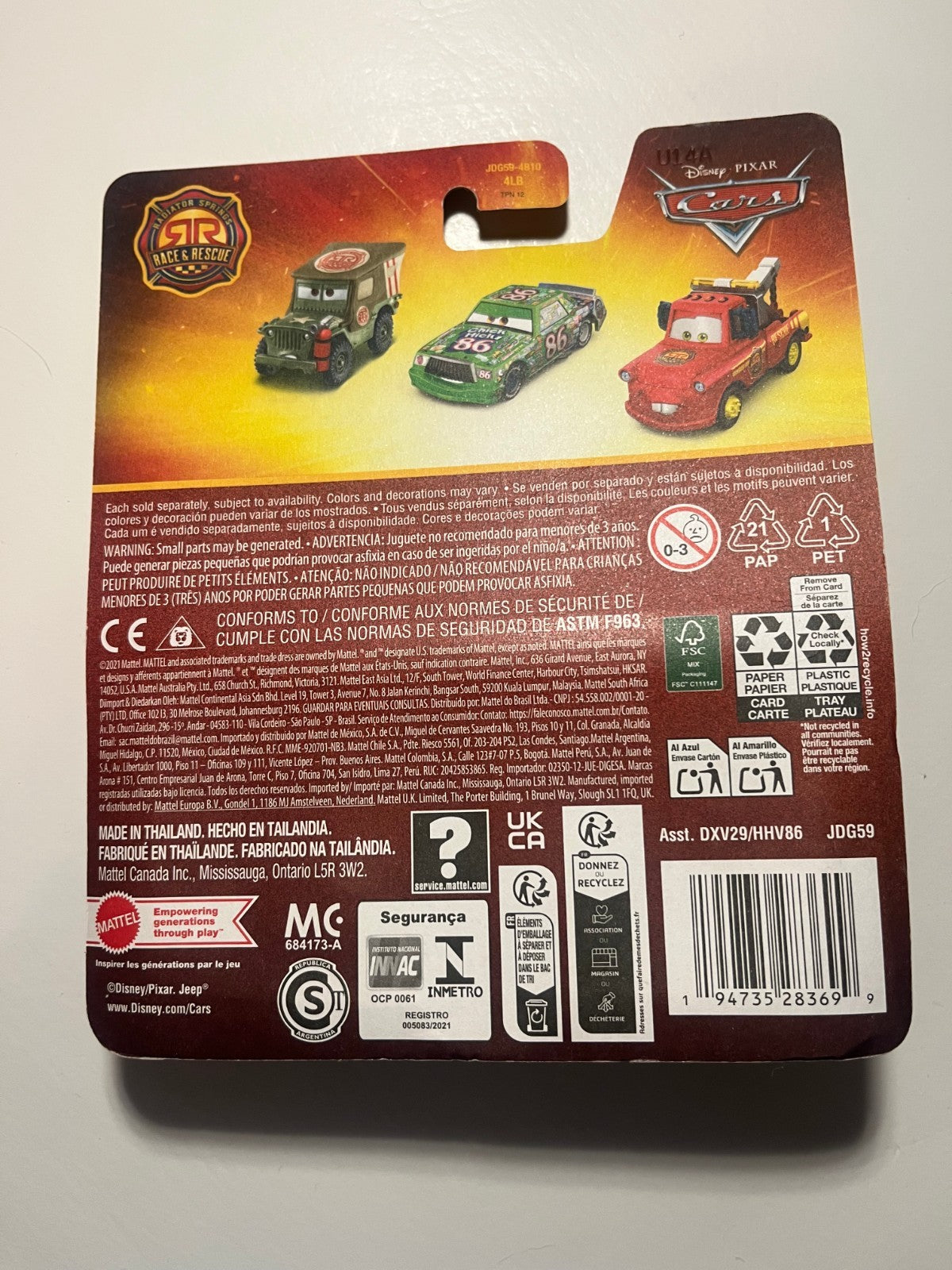 Voiture Cars Disney Pixar Flash Mcqueen "Race and Rescue"