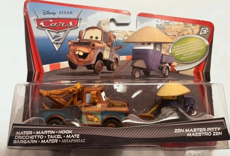 Coffret 2 voitures Disney Pixar Cars – Mater & Zen Master Pitty édition rare
