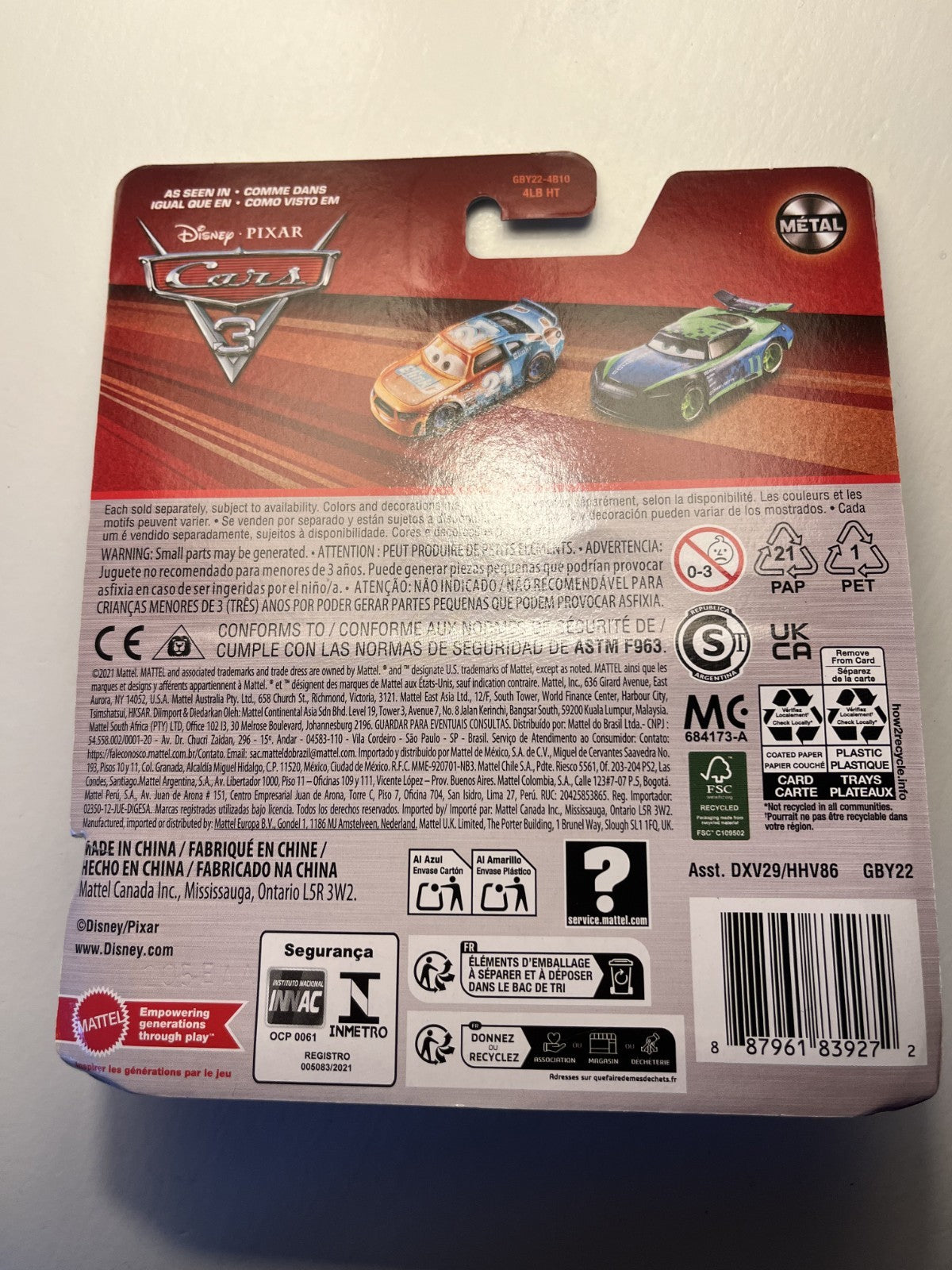 Voiture Cars Disney Pixar Speedy Comet