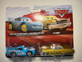 Coffret 2 Voitures Cars Disney Pixar Flash Mcqueen bling bling + Tex Dinoco
