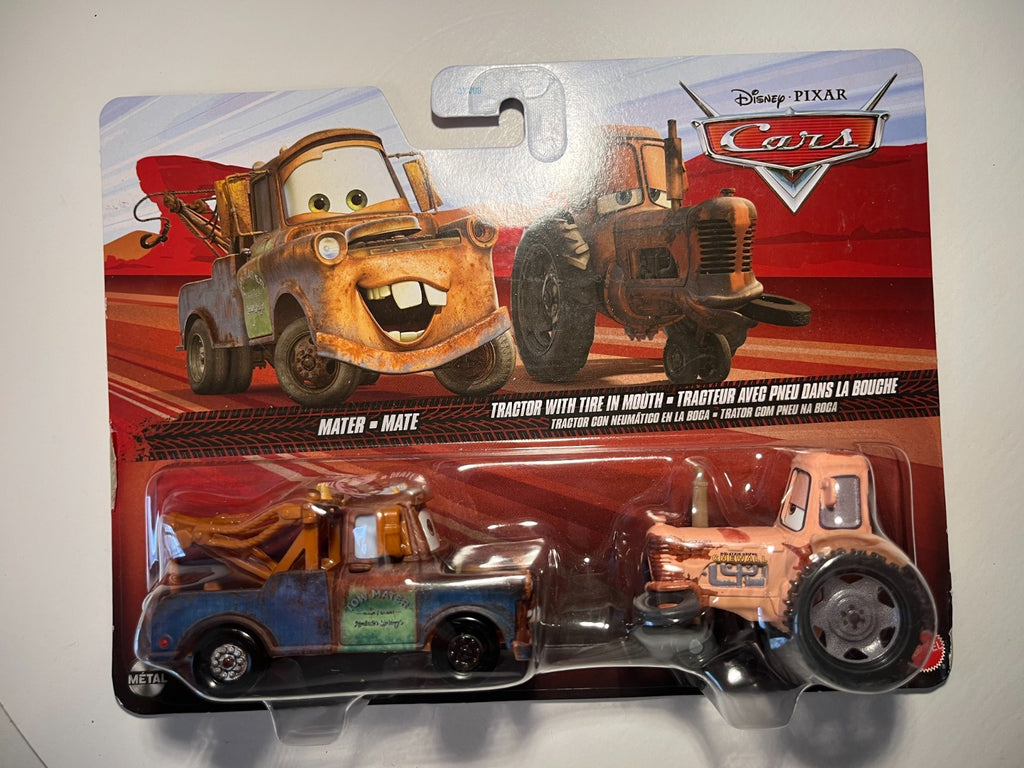 Coffret 2 Voitures Cars Disney Pixar Martin + Tracteur