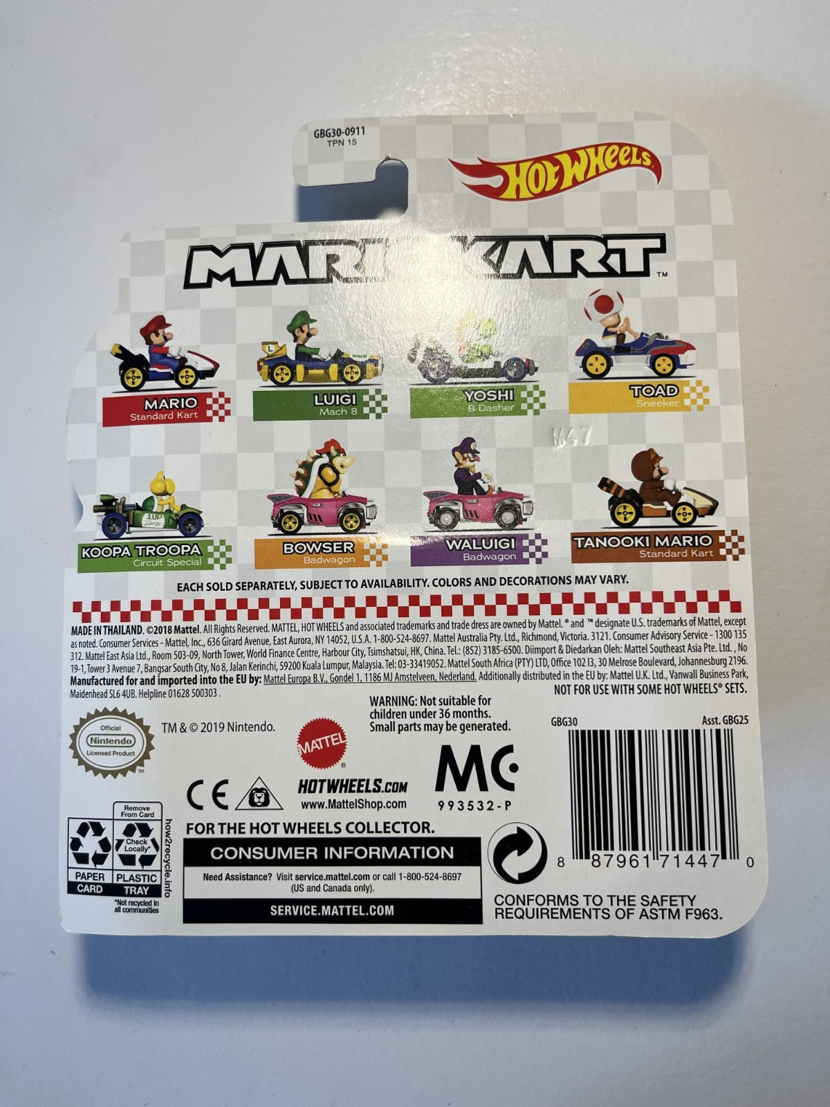 Voiture Hot Wheels Mario Kart - Toad - sneeker