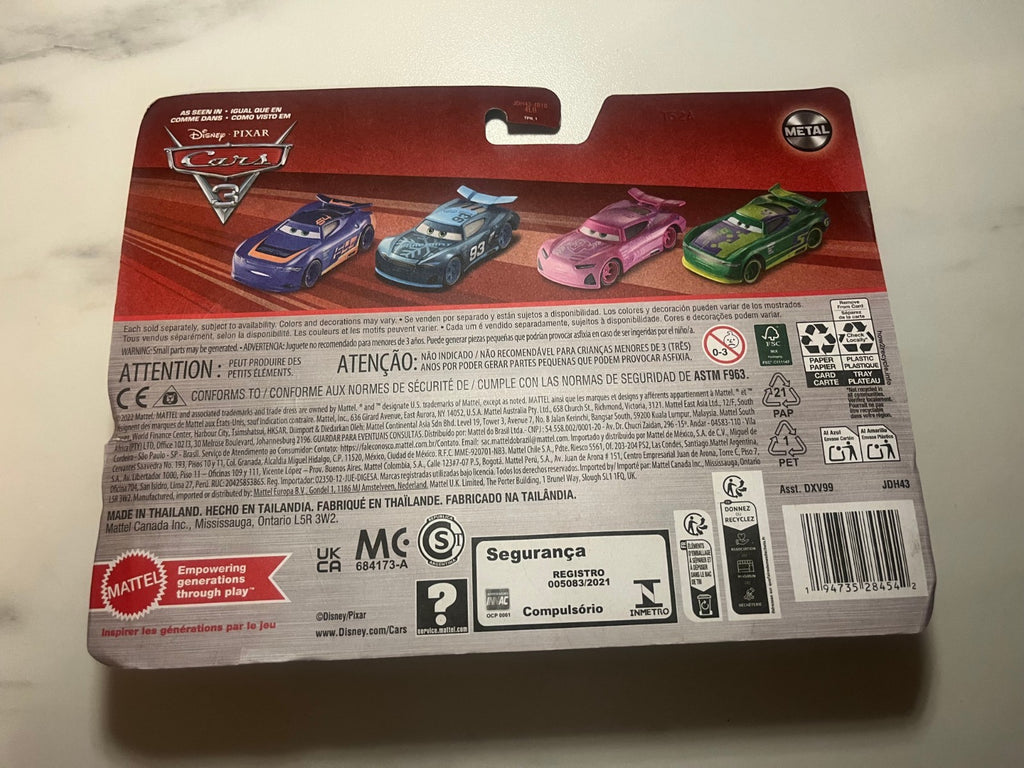 Coffret 2 voitures Cars Disney Pixar Nick Shift + Barry DePedal