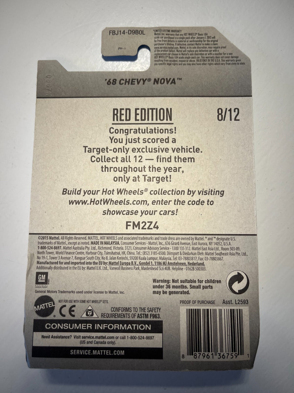 Hot Wheels Red Edition – ’68 Chevy Nova