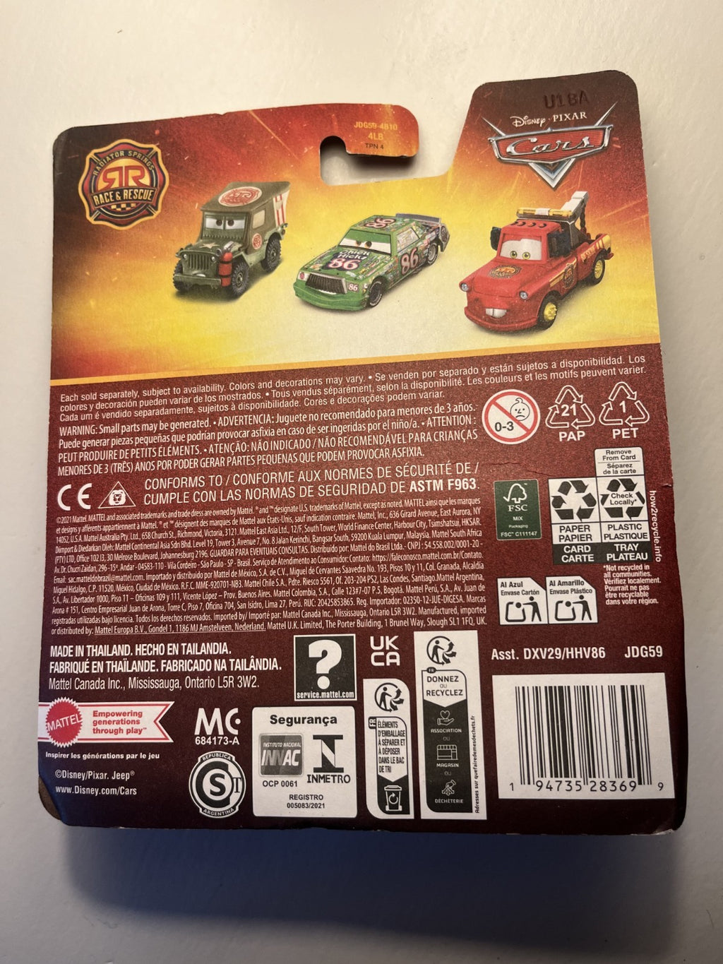Voiture Cars Disney Pixar Flash Mcqueen Race and rescue
