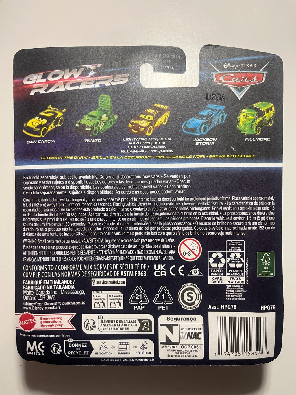 Voiture Cars Disney Pixar Ramone Glow Racers Rare Import USA Neuve Sous Blister