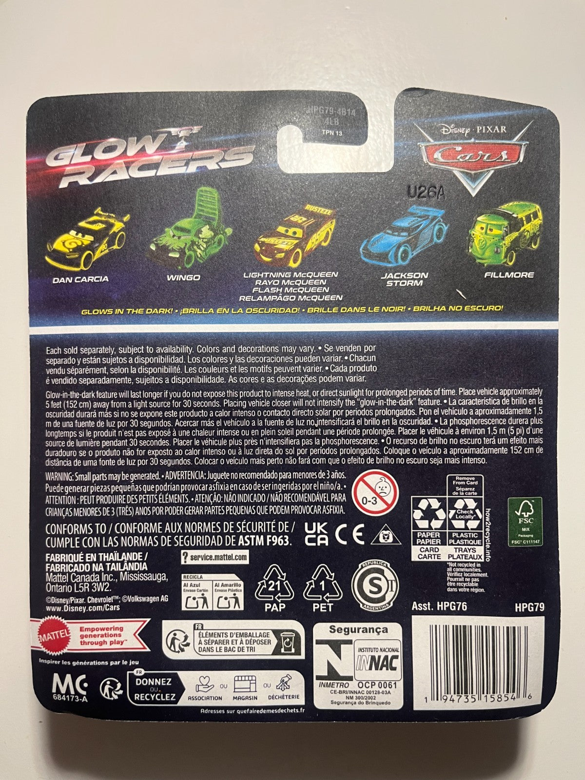 Voiture Cars Disney Pixar Ramone Glow Racers Rare Import USA Neuve Sous Blister
