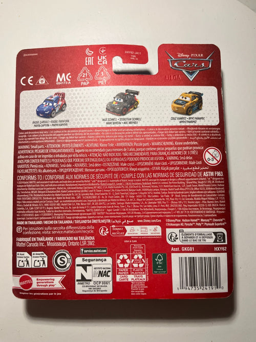 Coffret 3 voitures mini racers Cars Disney Pixar
