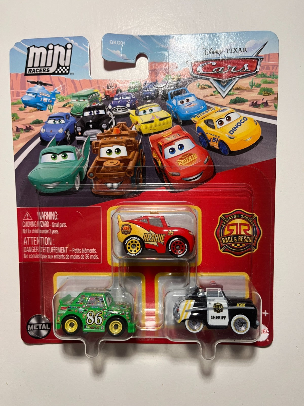 Coffret 3 voitures mini racers Cars Disney Pixar