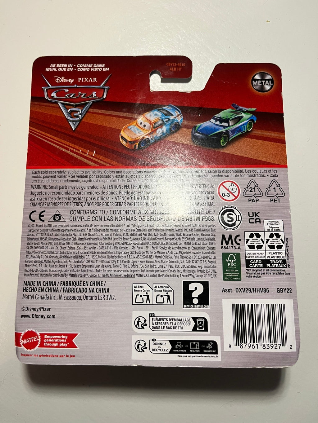 Voiture Cars Disney Pixar Speedy Comets