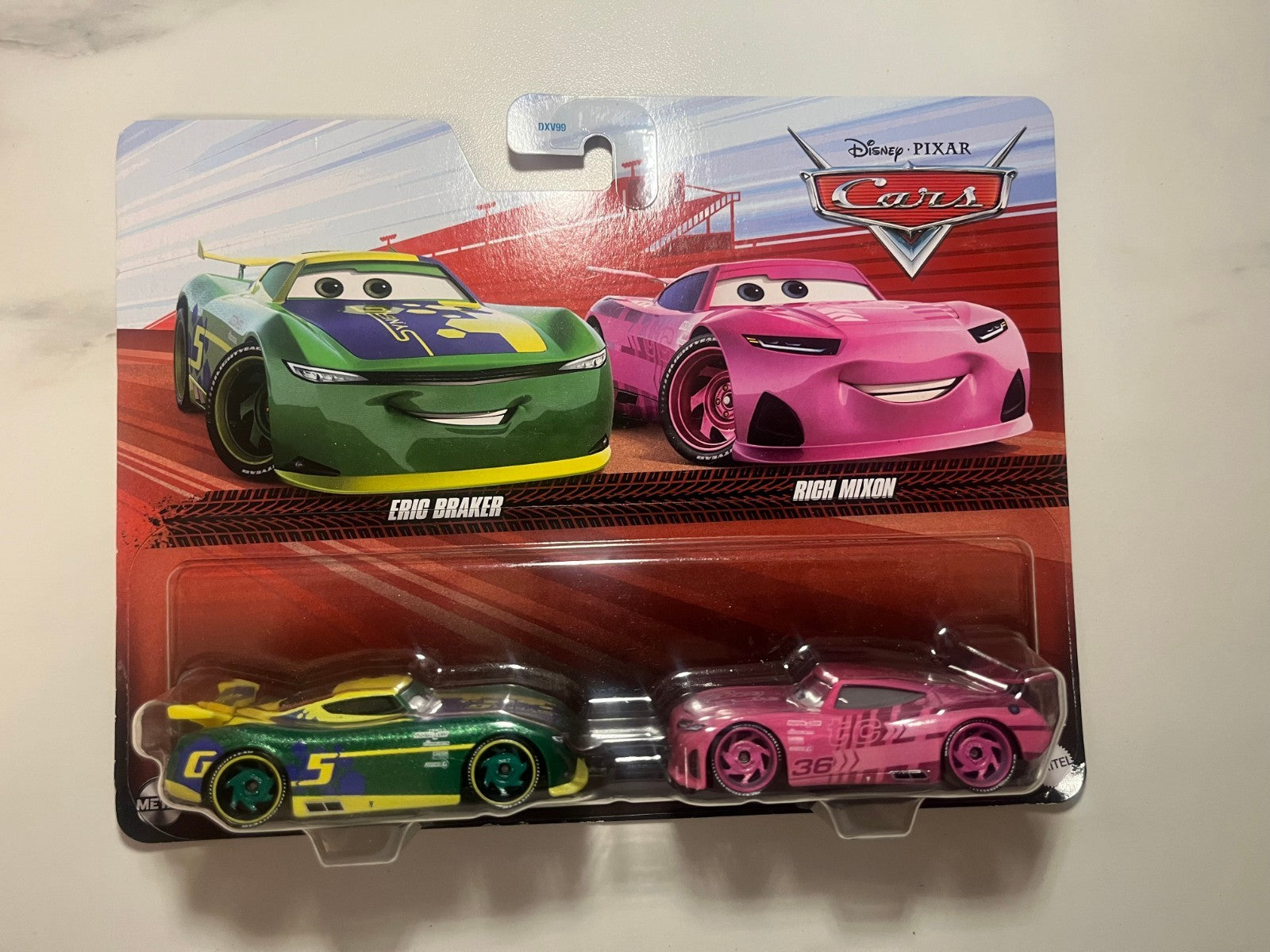 Coffret 2 voitures Cars Disney Pixar Eric Braker + Rich Mixon