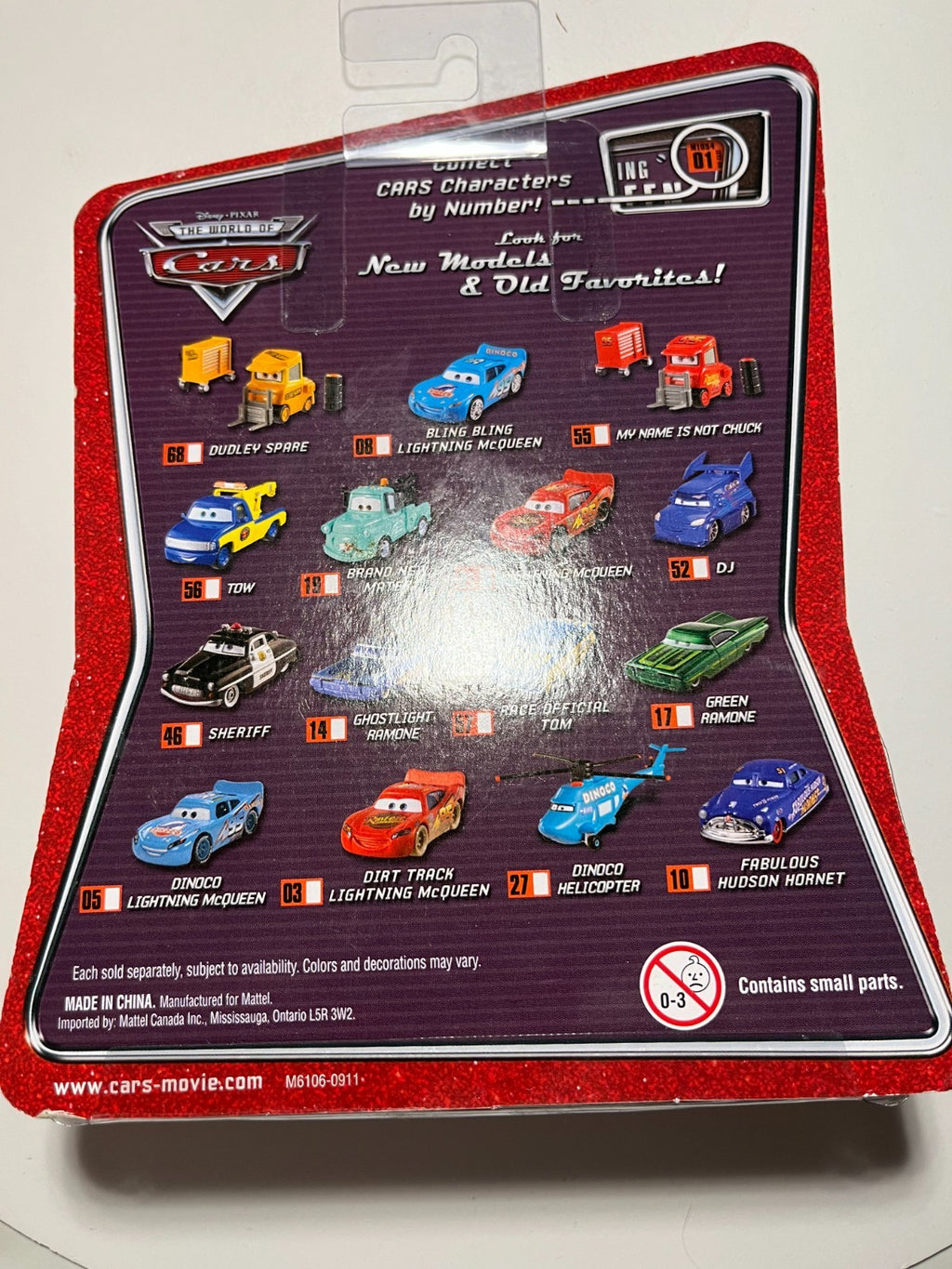 Voiture Cars Disney Pixar Dudley Spare Rare Import USA Neuve Blister Scellé