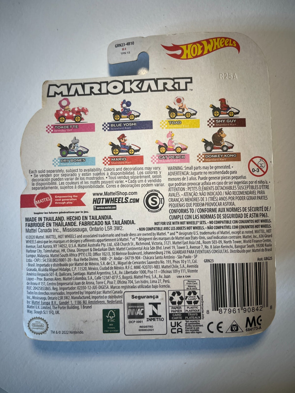 Hot Wheels Mario Kart Blue Yoshi Standard Kart – Sous Blister