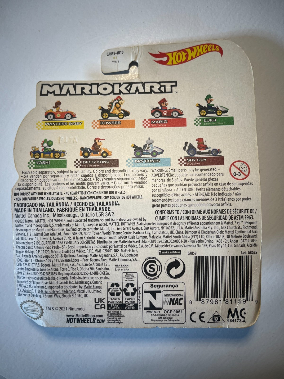 Voiture Hot Wheels Mario Kart - Dry Bones - standard kart