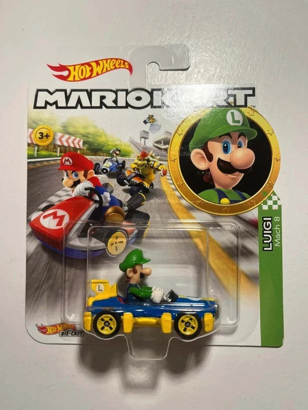 Voiture Hot Wheels Mario Kart - Luigi - Mach 8