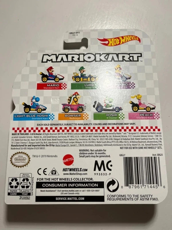 Voiture Hot Wheels Mario Kart - Luigi - Mach 8