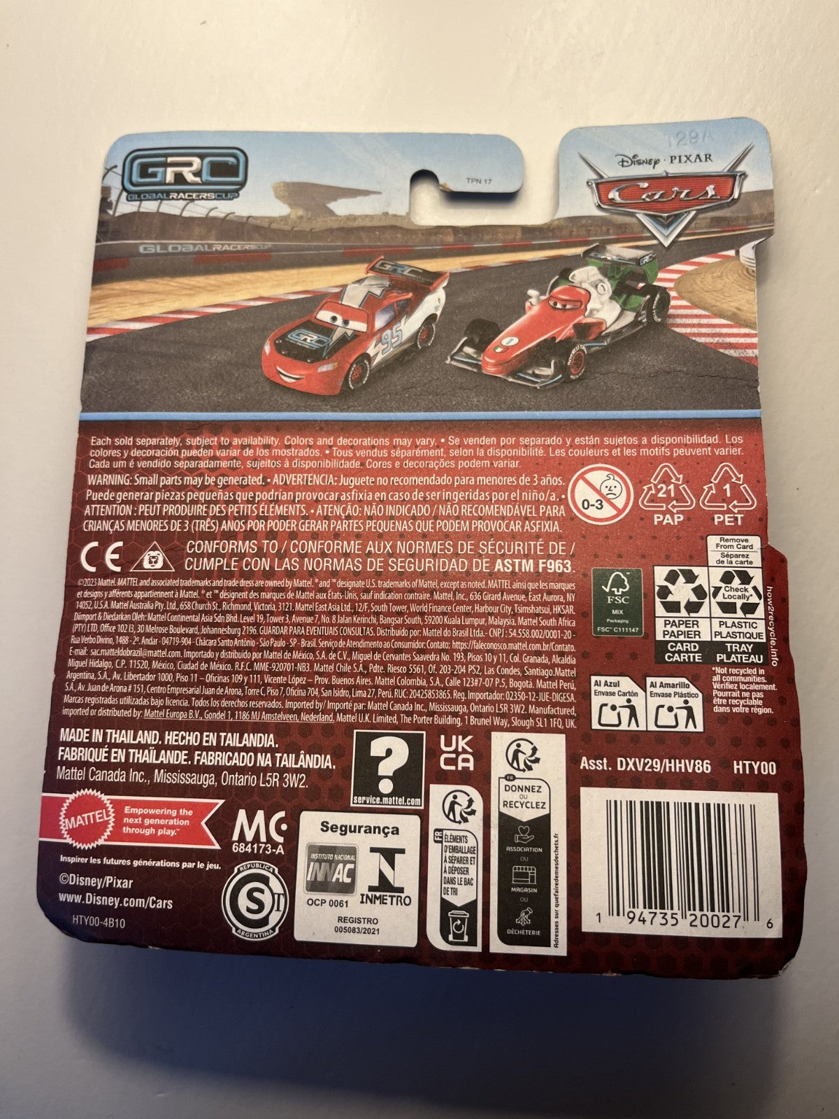 Voiture Cars Disney Pixar Flash Mcqueen GRC