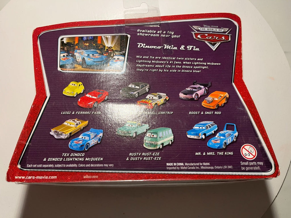 Coffret 2 Voitures Cars Disney Pixar Mia + Tia