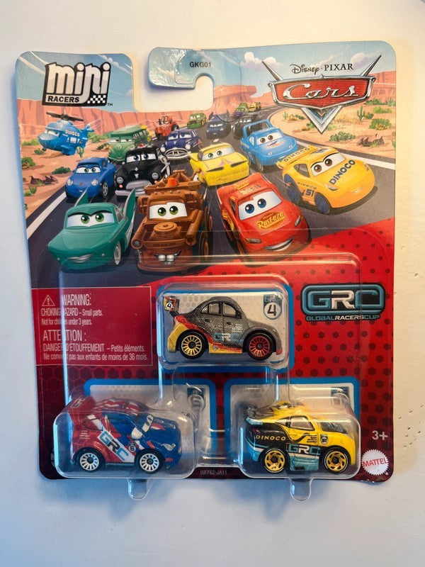 Coffret 3 voitures mini racers Cars Disney Pixar