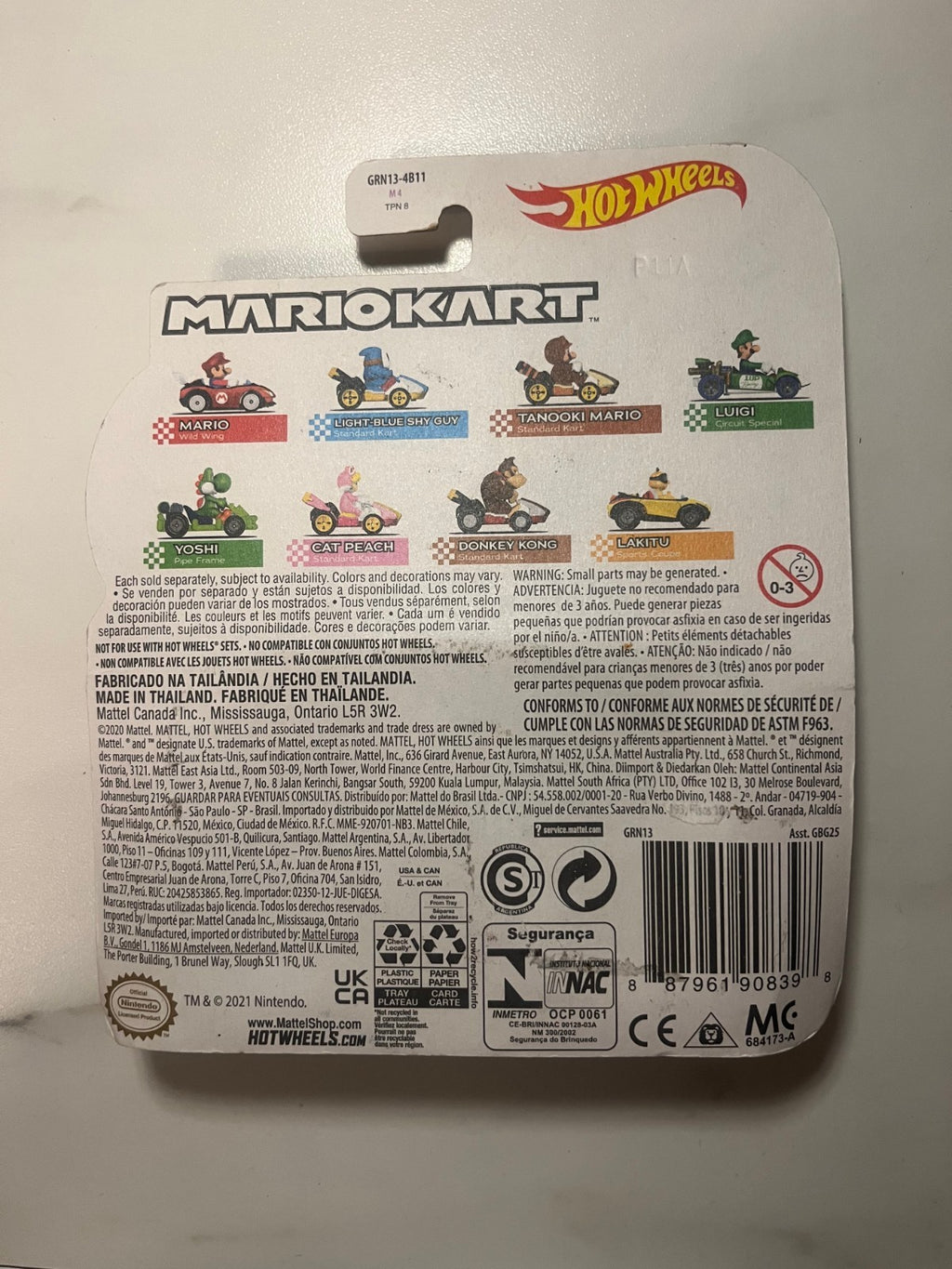 Cat Peach – Standard Kart – Mario Kart Hot Wheels – Nintendo sous Blister