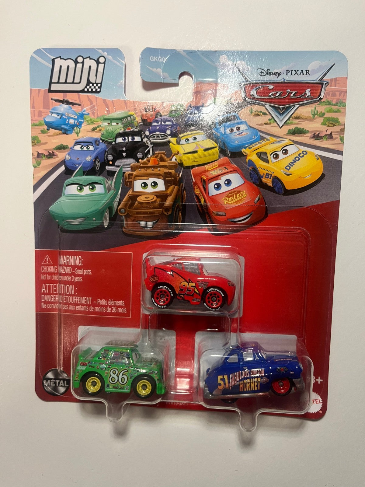 Coffret 3 voitures mini racers Cars Disney Pixar