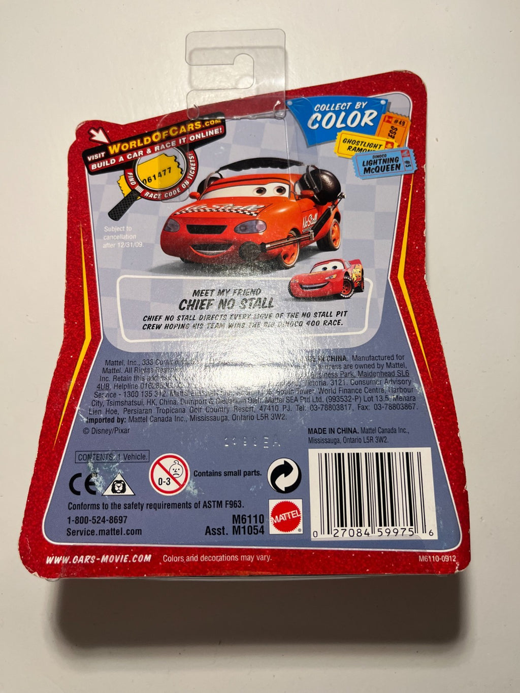 Voiture Cars Disney Pixar Stacy Race O Rama Rare Import USA Neuve Sous Blister