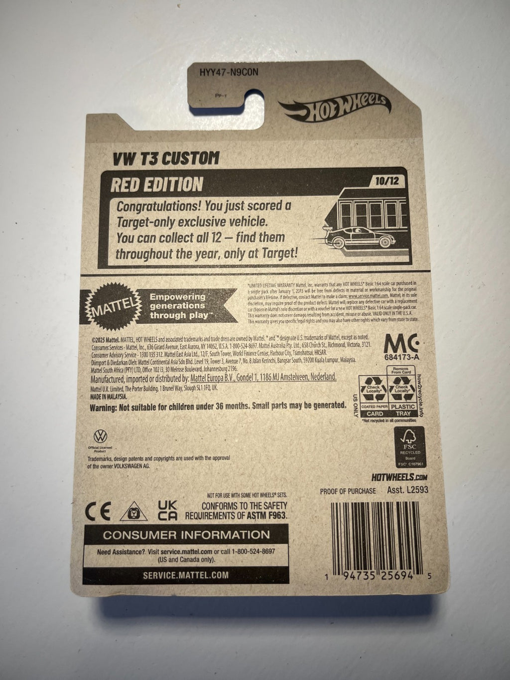 Hot Wheels Red Edition – VW T3 Custom
