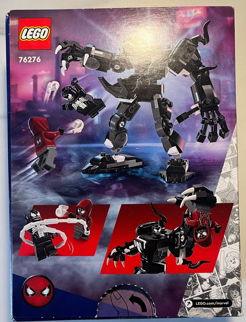 LEGO Marvel 76276 Venom Mech vs Miles Morales incomplet