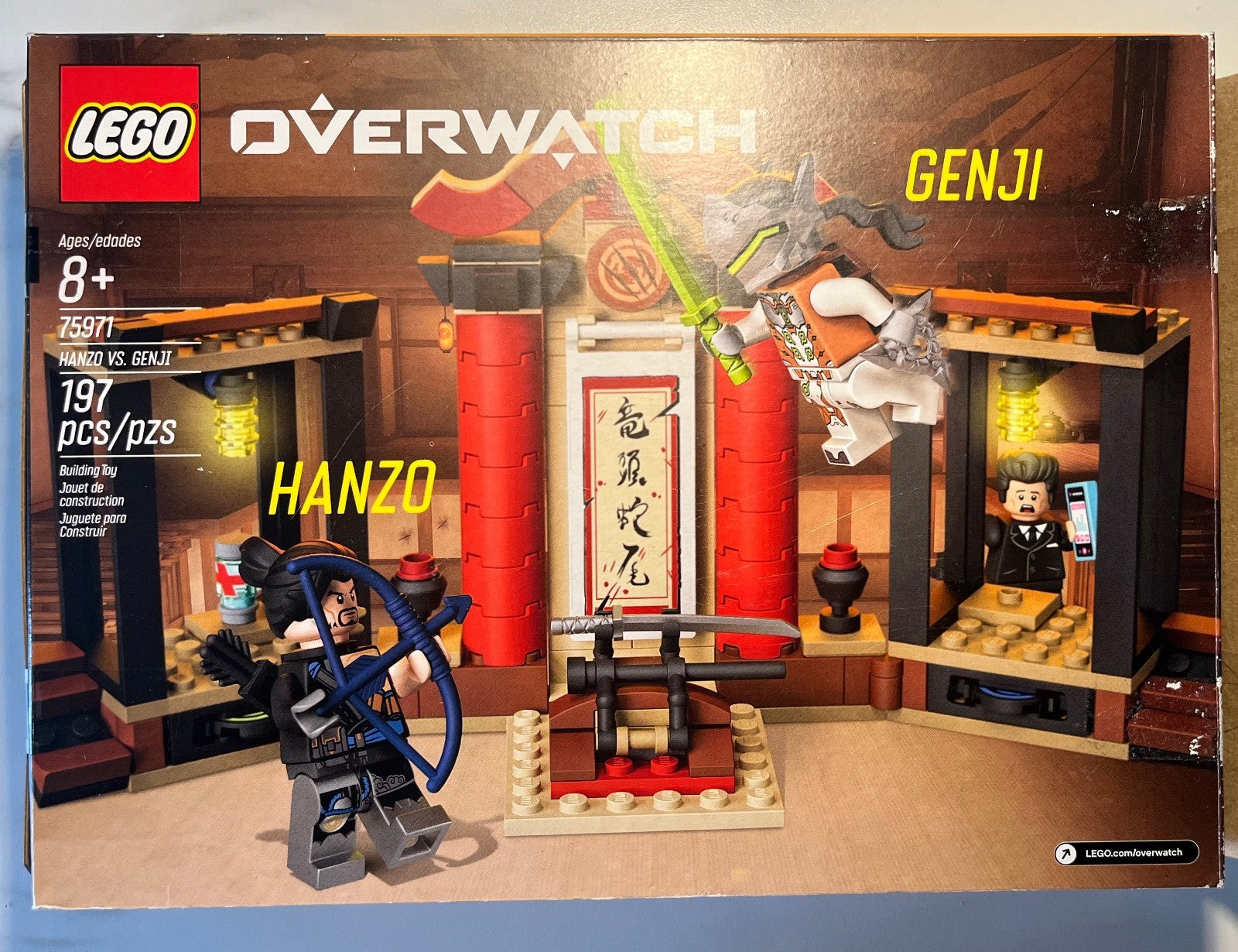 LEGO Overwatch 75971 – Hanzo vs Genji – boîte + décor (incomplet)