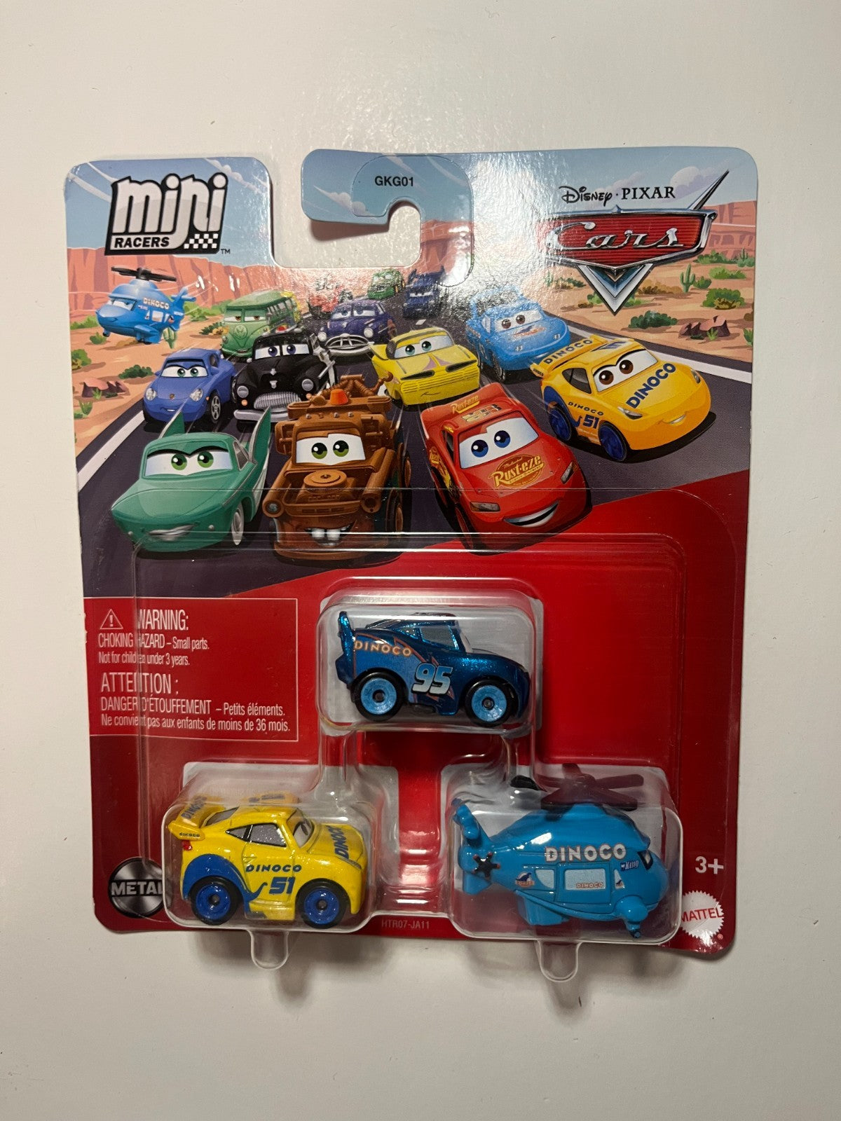 Coffret 3 Voitures mini racers Cars Disney Pixar