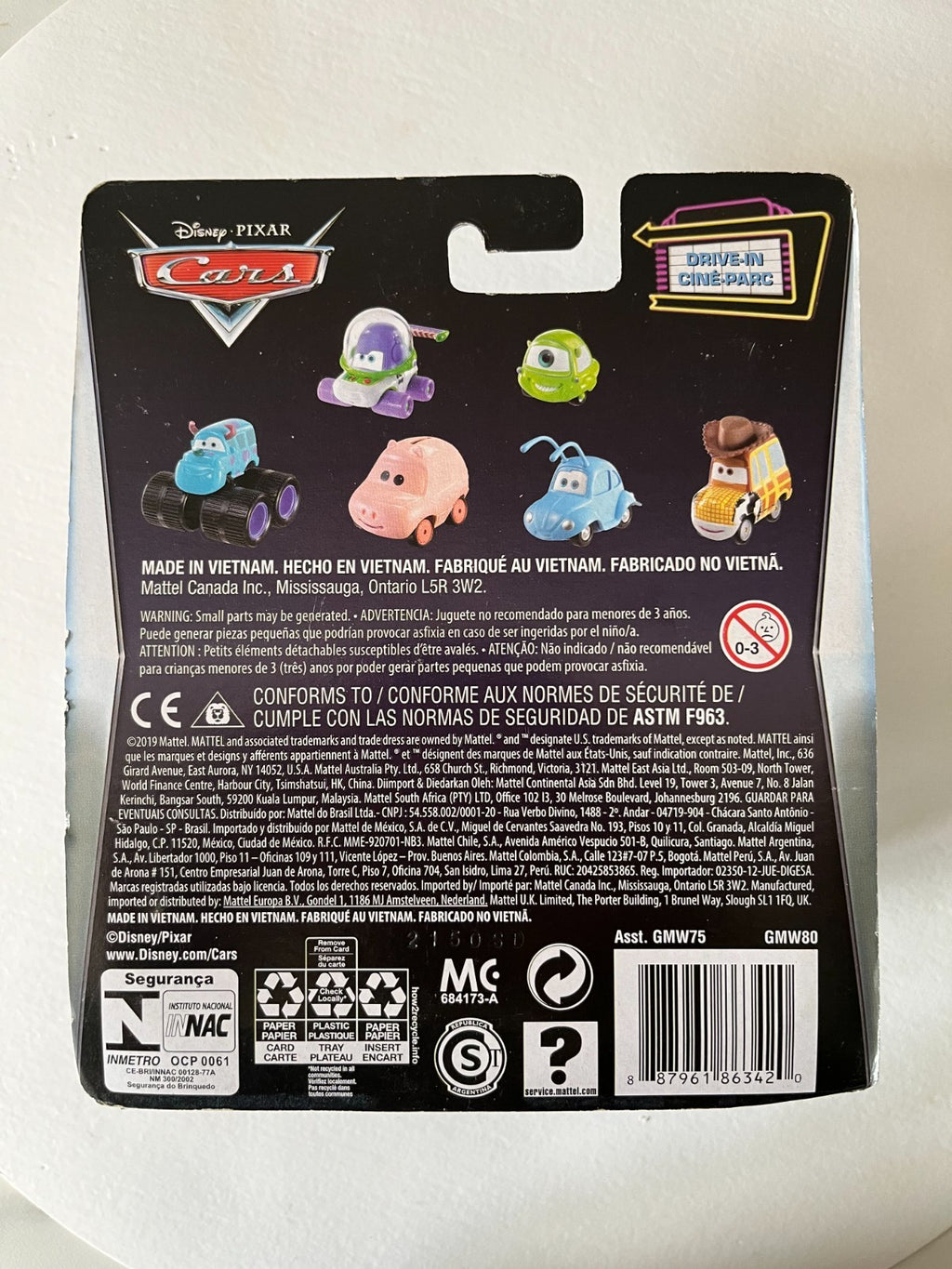 Voiture Cars Disney Pixar P.T. Flea Rare Drive-In Cine-Park Neuve Sous Blister