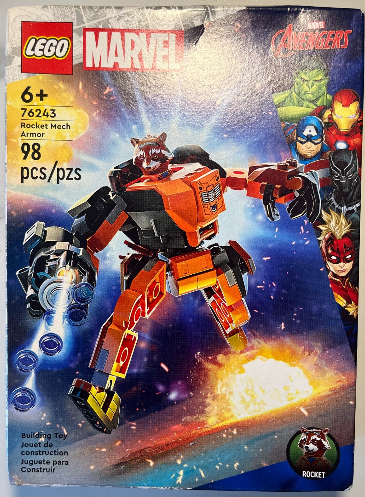 LEGO Marvel 76243 Rocket Mech Armor neuf scellé