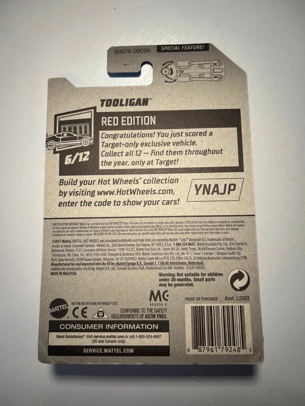 Hot Wheels Tooligan Red Edition 6/12 Target Exclusive