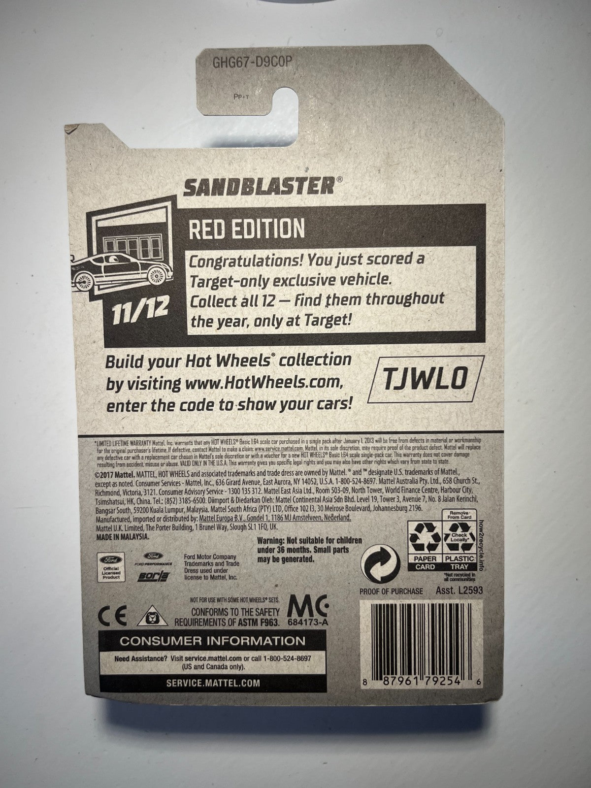 Hot Wheels Sandblaster Red Edition 11/12 Target Exclusive