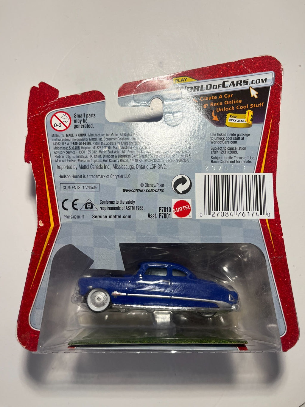 Voiture Cars Disney Pixar Doc Hudson avec yeux lenticulaires