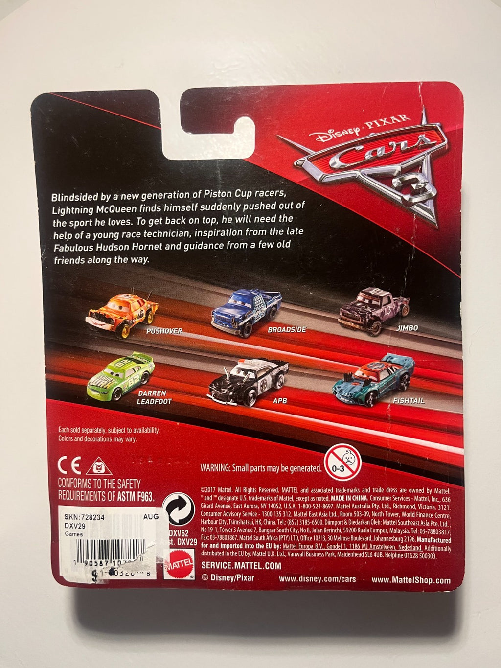 Voiture Cars Disney Pixar Roscoe Rare Import USA Neuve Blister Scellé