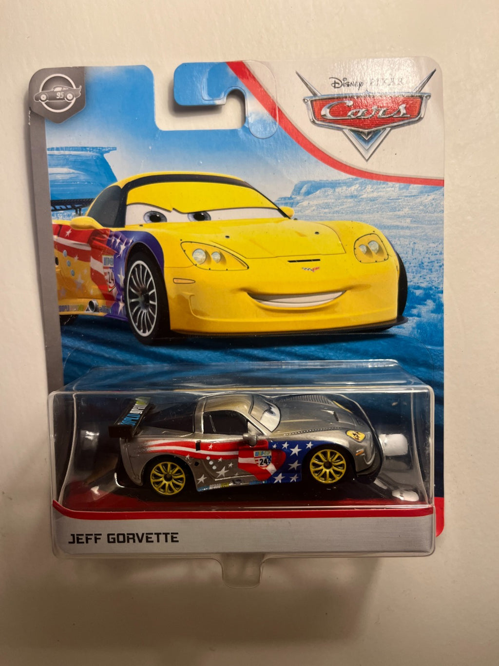 Voiture Cars Disney Pixar Jeff Gorvette avec peinture métallisée