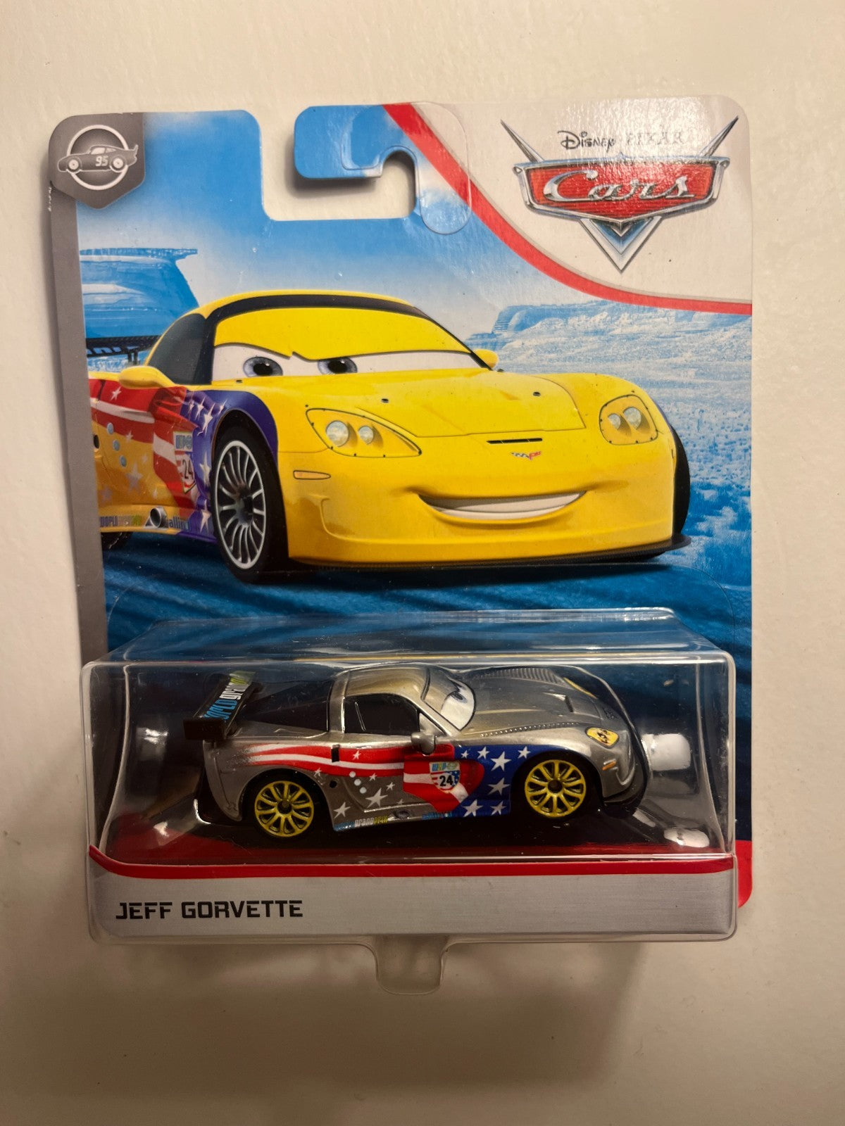 Voiture Cars Disney Pixar Jeff Gorvette avec peinture métallisée
