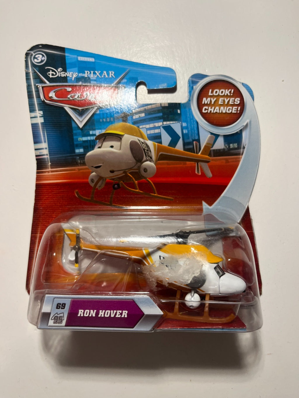Hélicoptère Cars Disney Pixar Ron Hover avec yeux lenticulaires