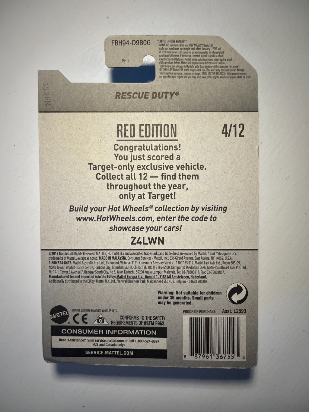 Hot Wheels Red Edition – Rescue Duty