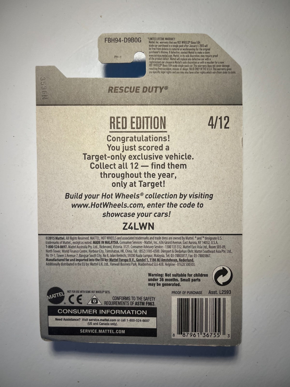 Hot Wheels Red Edition – Rescue Duty