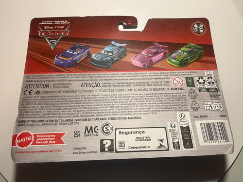 Coffret 2 Voitures Cars Disney Pixar Nick Shift + Barry DePedal