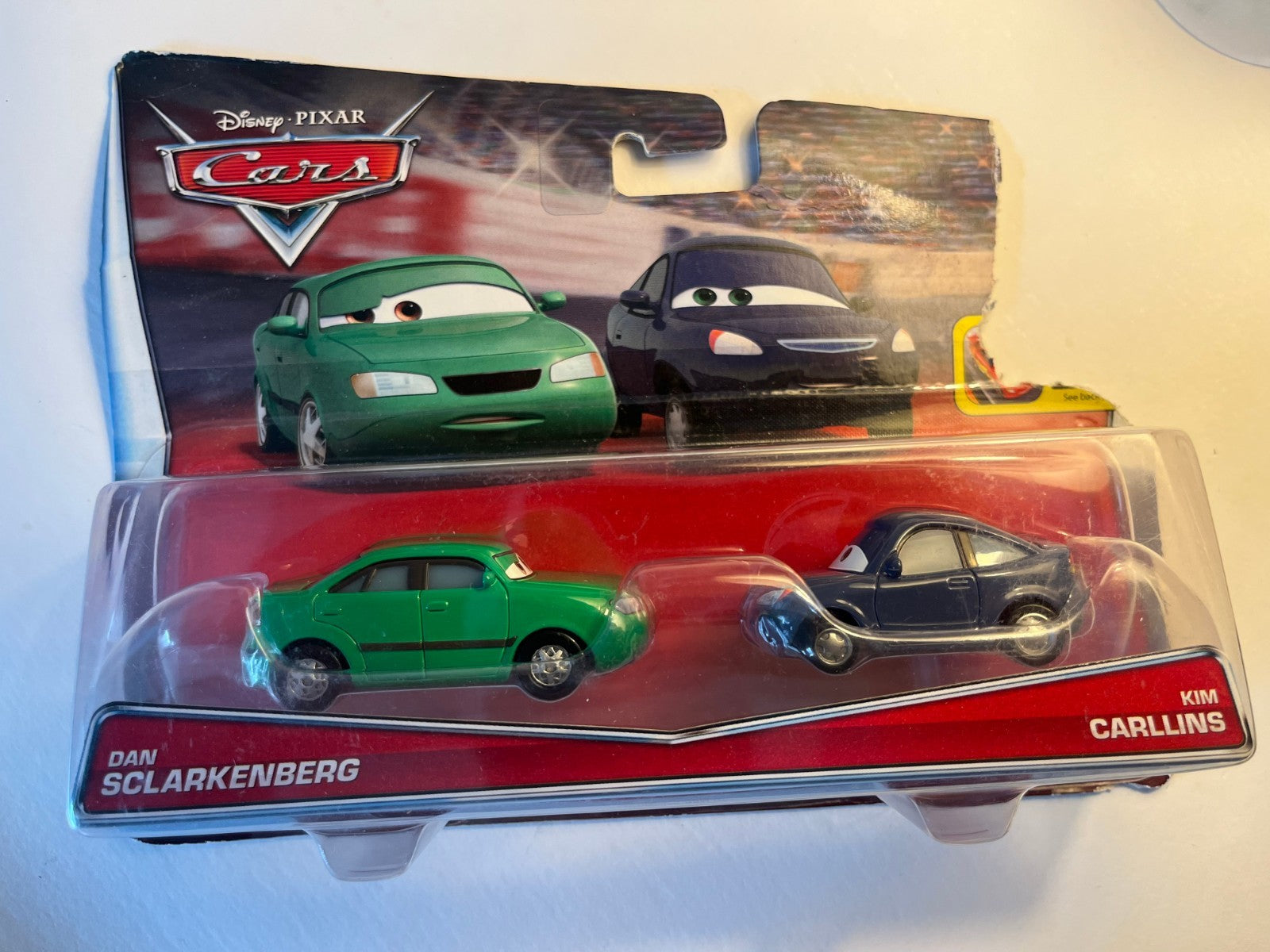 Coffret 2 voitures Cars Disney Pixar Dan Sclarkenberg + Kim Carllins (rare)