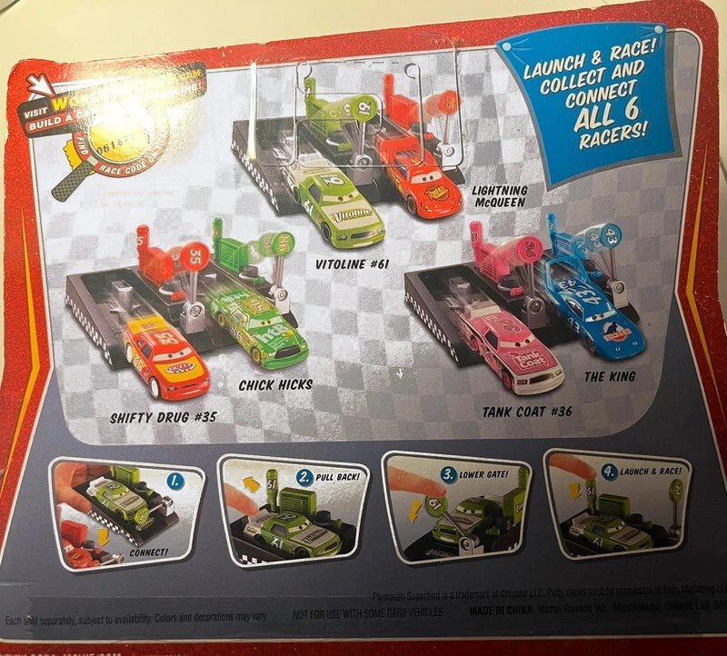 Voiture Cars Disney Pixar Vitoline avec lanceur