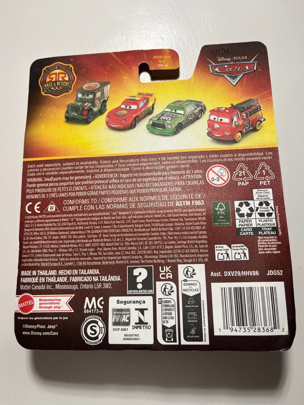 Voiture Cars Disney Pixar Jackson Storm "Race and Rescue"