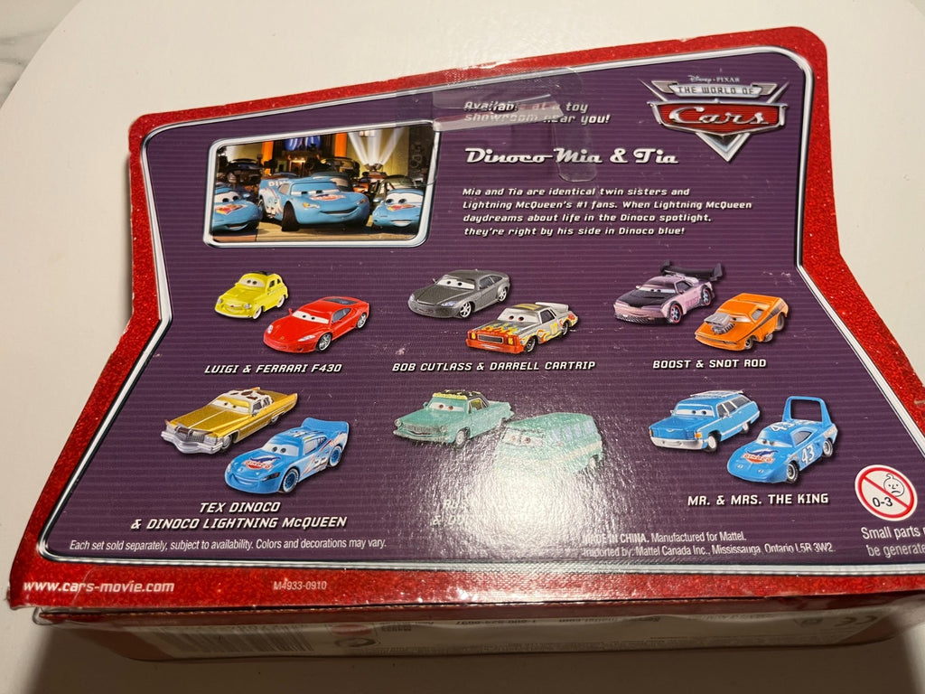 Coffret 2 Voitures Cars Disney Pixar Mia et Tia